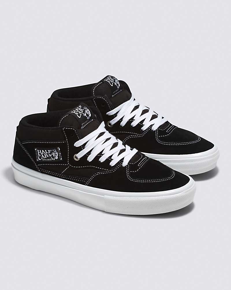 Vans Skate Half Cab Kaykay Ayakkabısı Kadın Siyah Beyaz | Türkiye ZJL403968