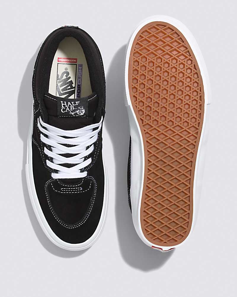 Vans Skate Half Cab Kaykay Ayakkabısı Kadın Siyah Beyaz | Türkiye ZJL403968