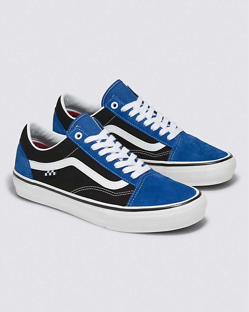 Vans Skate Old Skool Kaykay Ayakkabısı Erkek Mavi Siyah Beyaz | Türkiye YKN290345