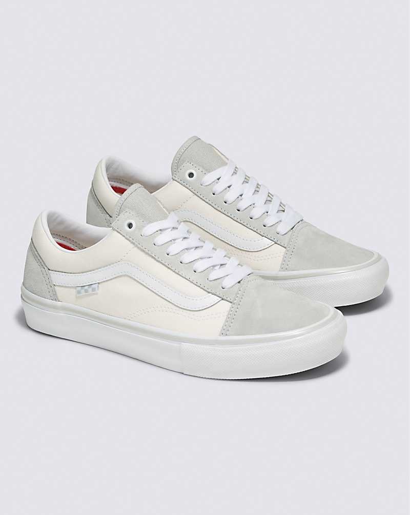 Vans Skate Old Skool Kaykay Ayakkabısı Kadın Açık Gri Beyaz | Türkiye YPE471352