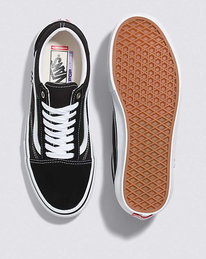 Vans Skate Old Skool Kaykay Ayakkabısı Kadın Siyah Beyaz | Türkiye IDE548902