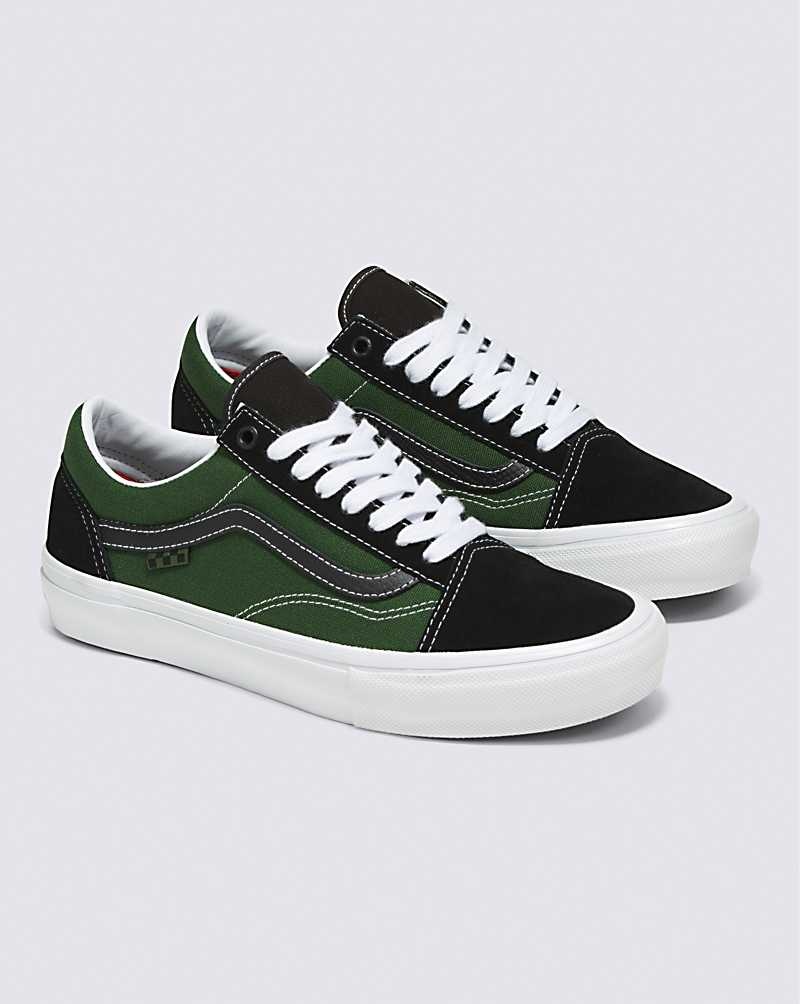 Vans Skate Old Skool Safari Kaykay Ayakkabısı Kadın Siyah Yeşil | Türkiye YOX715842