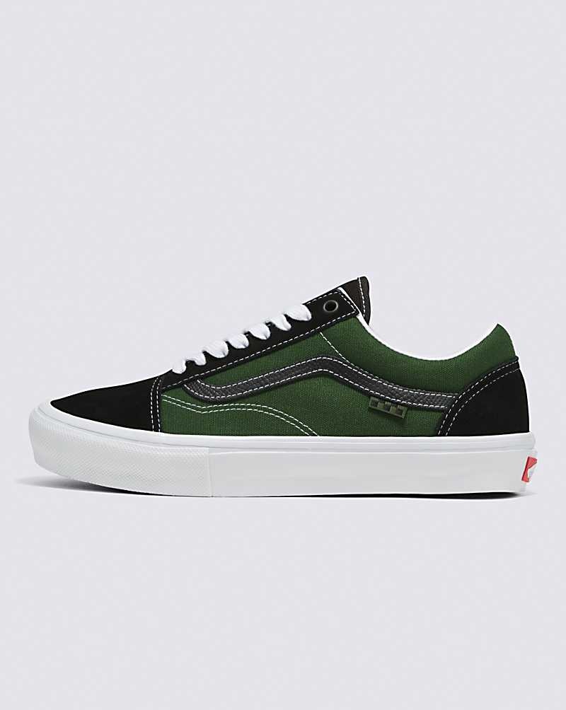 Vans Skate Old Skool Safari Kaykay Ayakkabısı Kadın Siyah Yeşil | Türkiye YOX715842