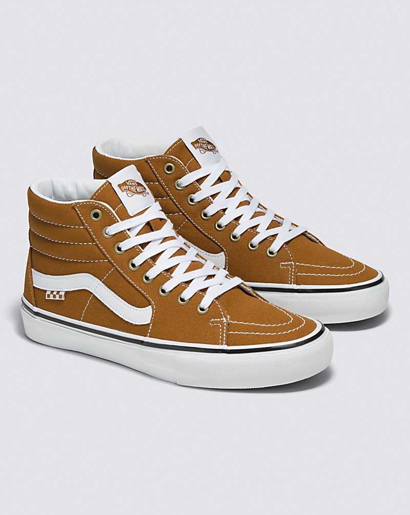 Vans Skate Sk8-Hi Kaykay Ayakkabısı Erkek Kahverengi | Türkiye UGE451093