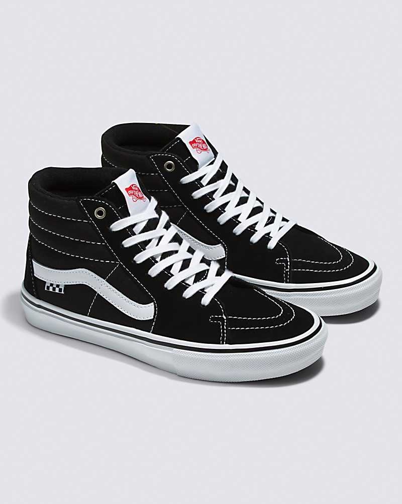 Vans Skate Sk8-Hi Kaykay Ayakkabısı Erkek Siyah Beyaz | Türkiye ZGO236410