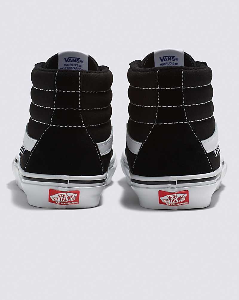 Vans Skate Sk8-Hi Kaykay Ayakkabısı Erkek Siyah Beyaz | Türkiye ZGO236410