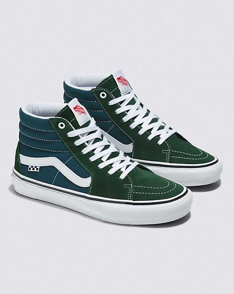 Vans Skate Sk8-Hi Kaykay Ayakkabısı Erkek Yeşil | Türkiye NTK795621