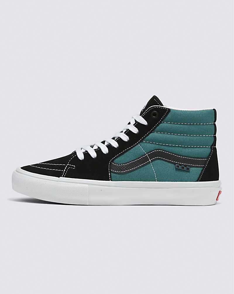 Vans Skate Sk8-Hi Safari Kaykay Ayakkabısı Kadın Siyah Turkuaz | Türkiye BEF095137