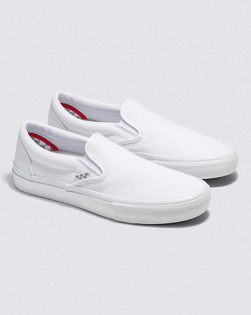 Vans Skate Slip-On Kaykay Ayakkabısı Erkek Beyaz | Türkiye UTB208547