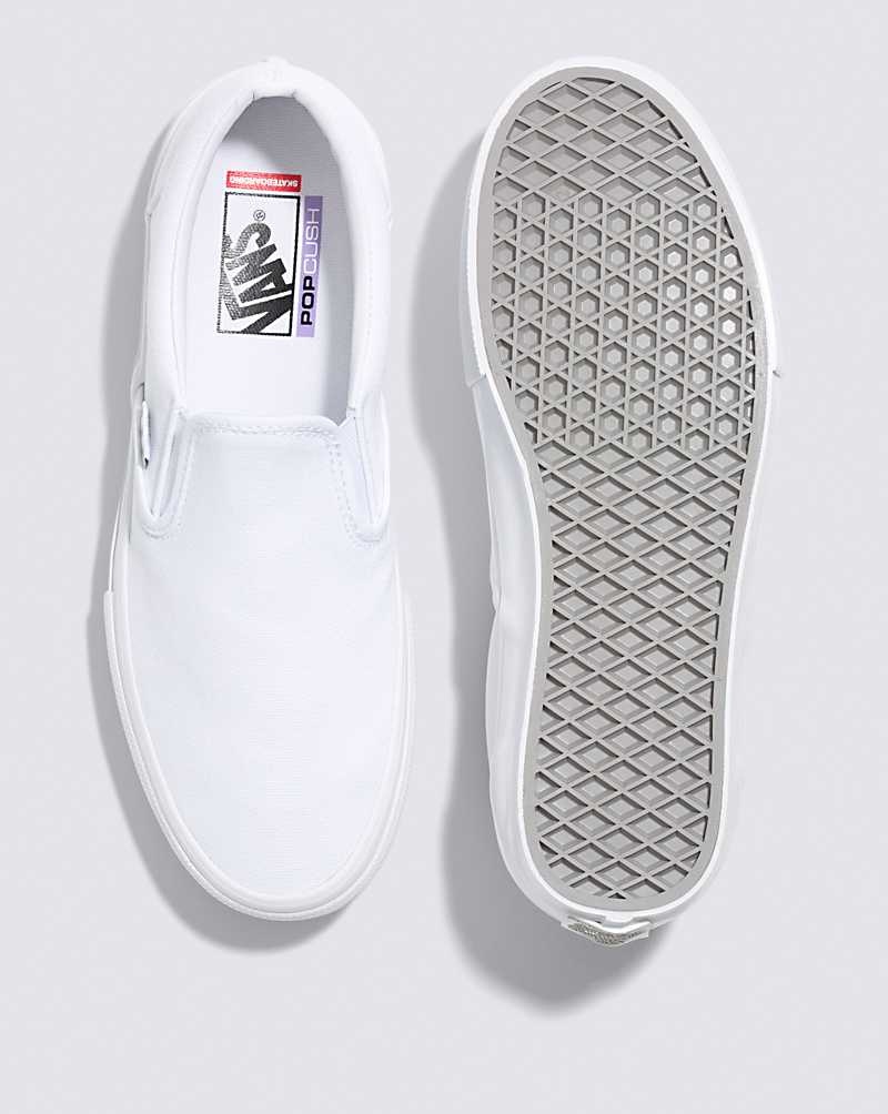 Vans Skate Slip-On Kaykay Ayakkabısı Erkek Beyaz | Türkiye UTB208547