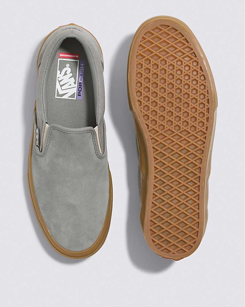 Vans Skate Slip-On Kaykay Ayakkabısı Erkek Gri | Türkiye OVD453206