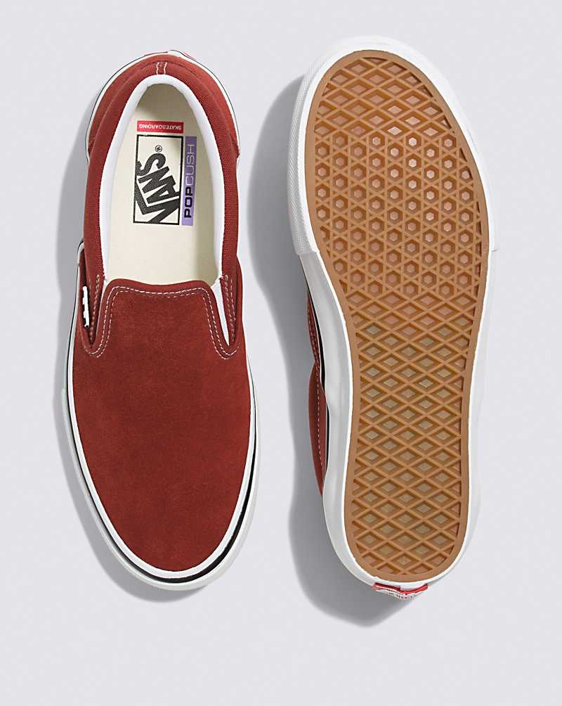 Vans Skate Slip-On Kaykay Ayakkabısı Kadın Koyu Kırmızı | Türkiye PEG095218