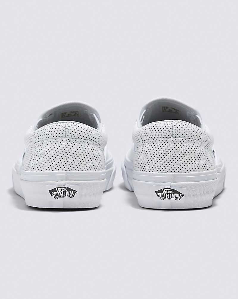 Vans Slip-On Perf Deri Ayakkabı Erkek Beyaz | Türkiye VET156234