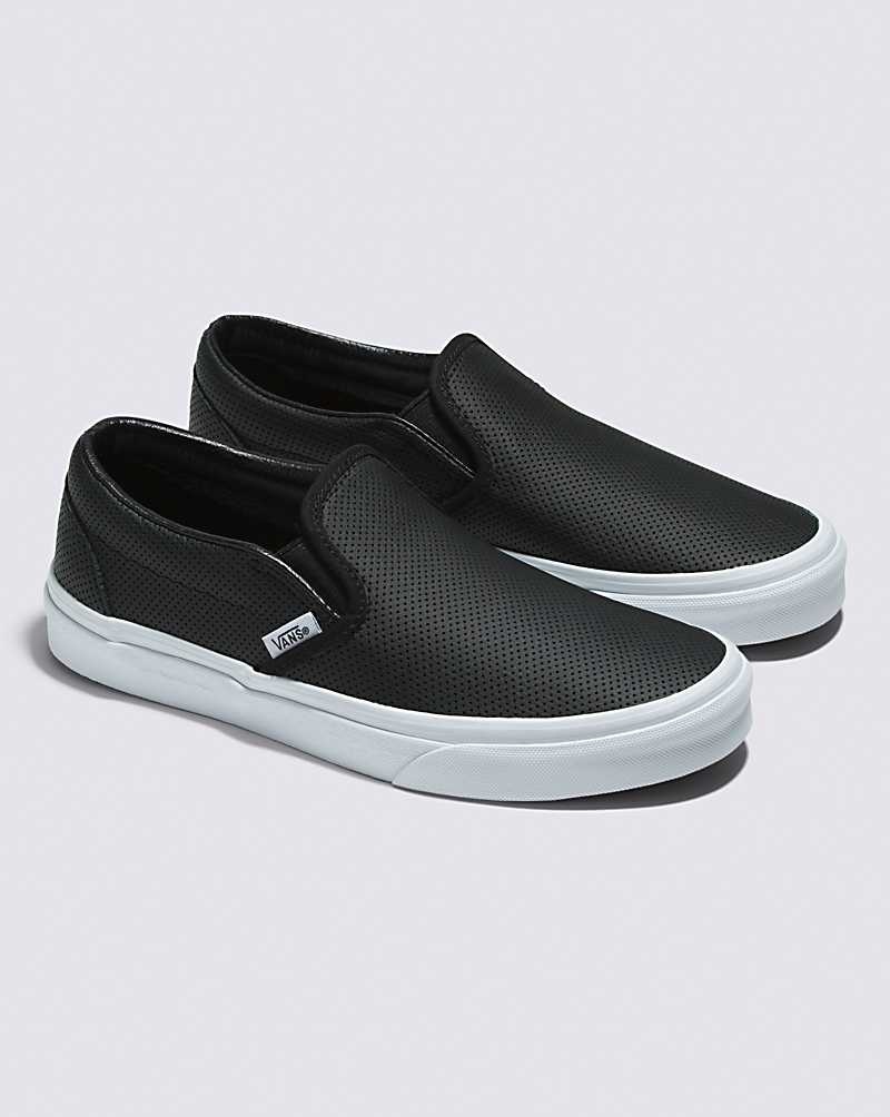 Vans Slip-On Perf Deri Ayakkabı Erkek Siyah | Türkiye NUB541062