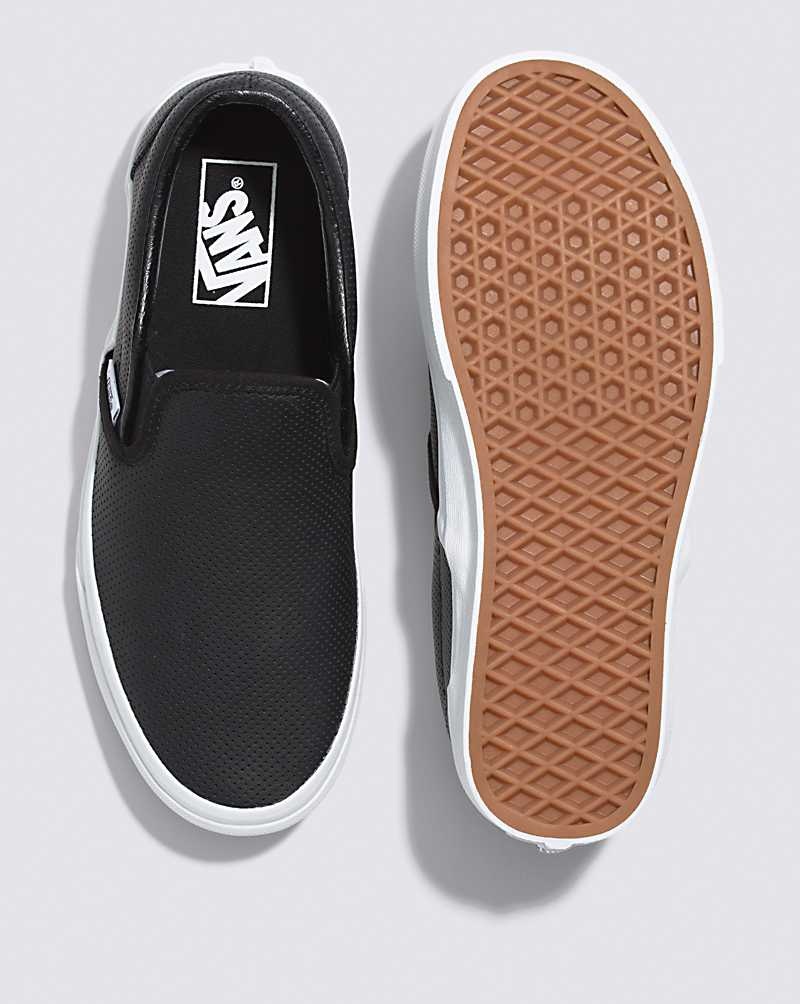 Vans Slip-On Perf Deri Ayakkabı Erkek Siyah | Türkiye NUB541062