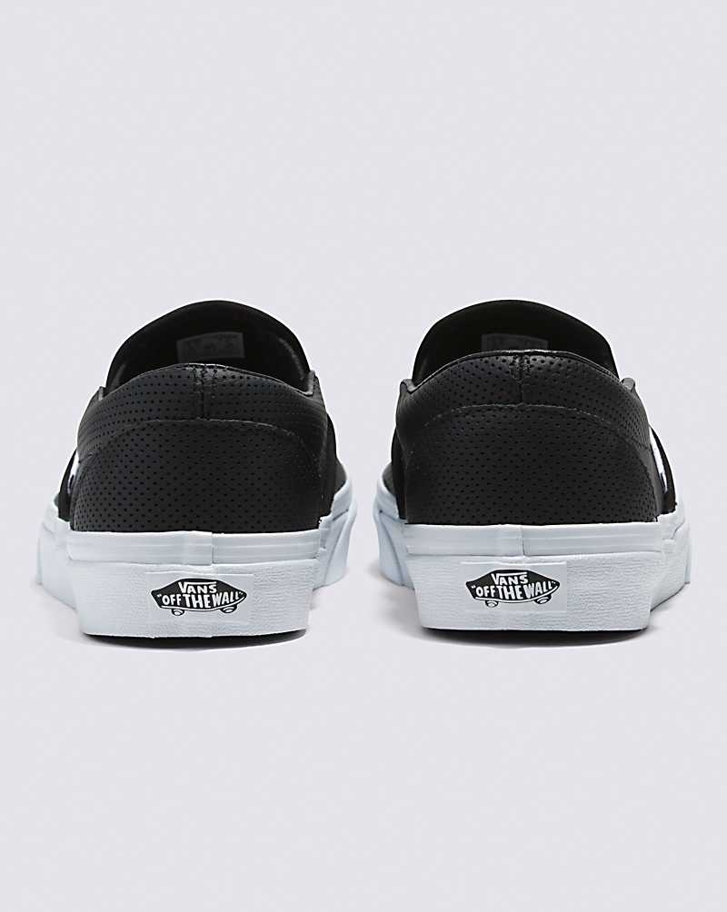 Vans Slip-On Perf Deri Ayakkabı Erkek Siyah | Türkiye NUB541062