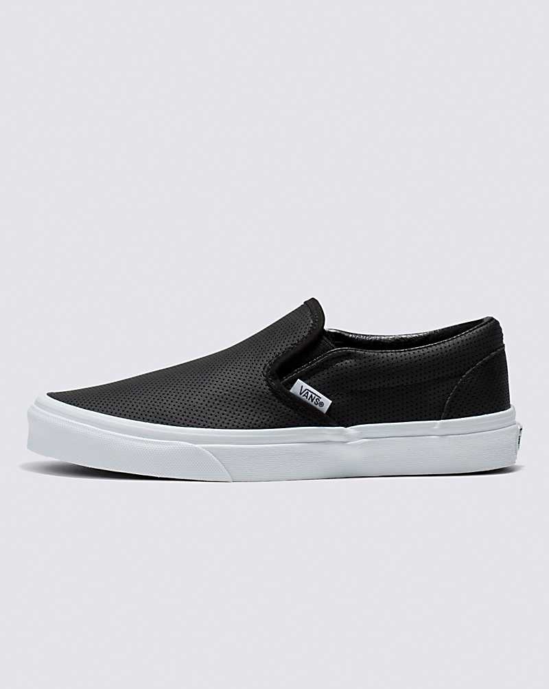 Vans Slip-On Perf Deri Ayakkabı Kadın Siyah | Türkiye CYA428659