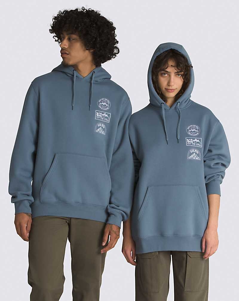 Vans Sun Peak Pullover Kapşonlu Erkek Mavi | Türkiye FQT538610