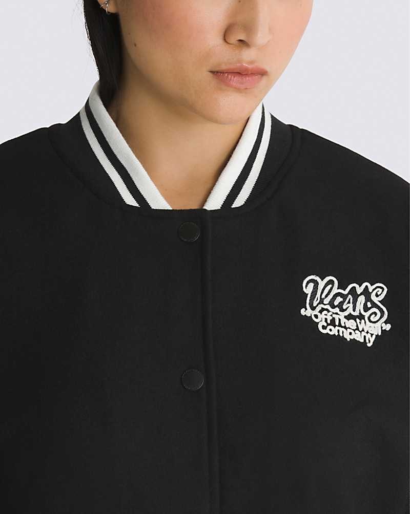 Vans Varsity Club Bomber Mont Kadın Siyah | Türkiye ZDS817659