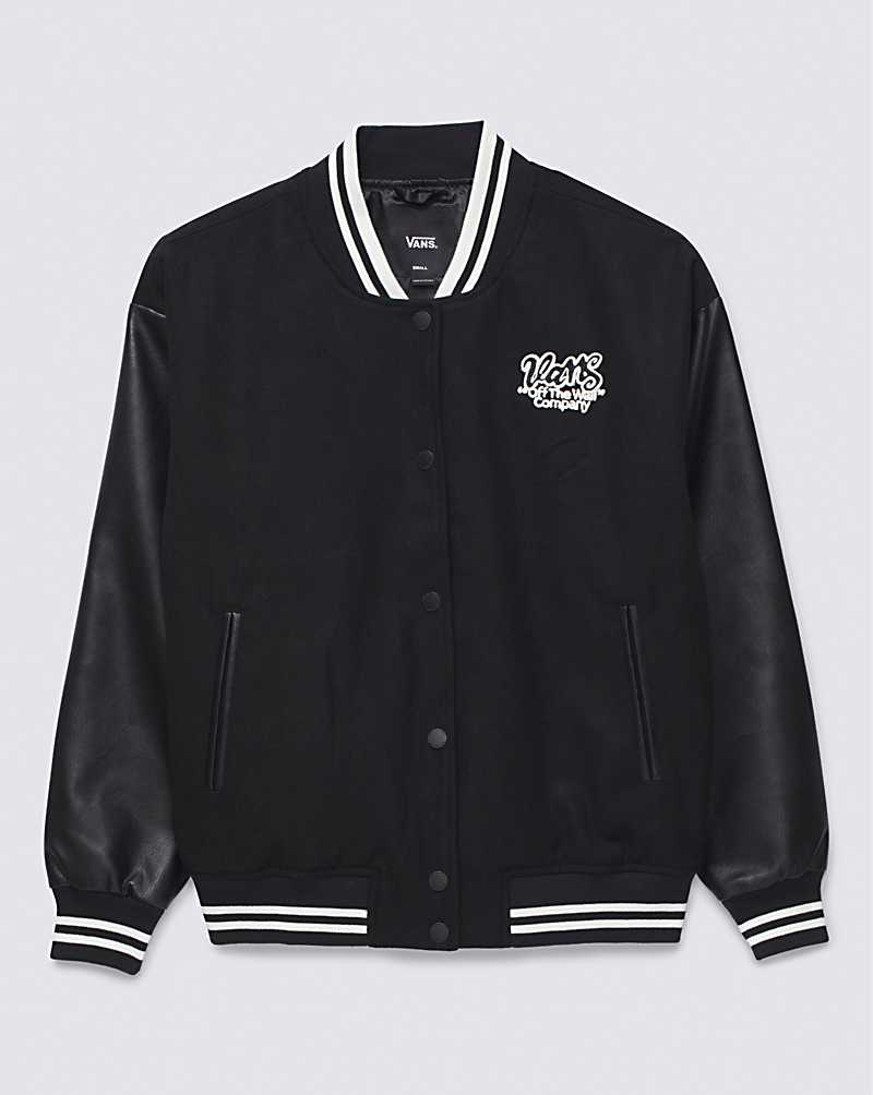 Vans Varsity Club Bomber Mont Kadın Siyah | Türkiye ZDS817659