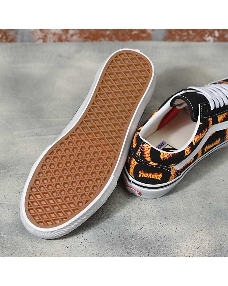 Vans X Thrasher Skate Old Skool Kaykay Ayakkabısı Erkek Siyah Altın | Türkiye BRG413502