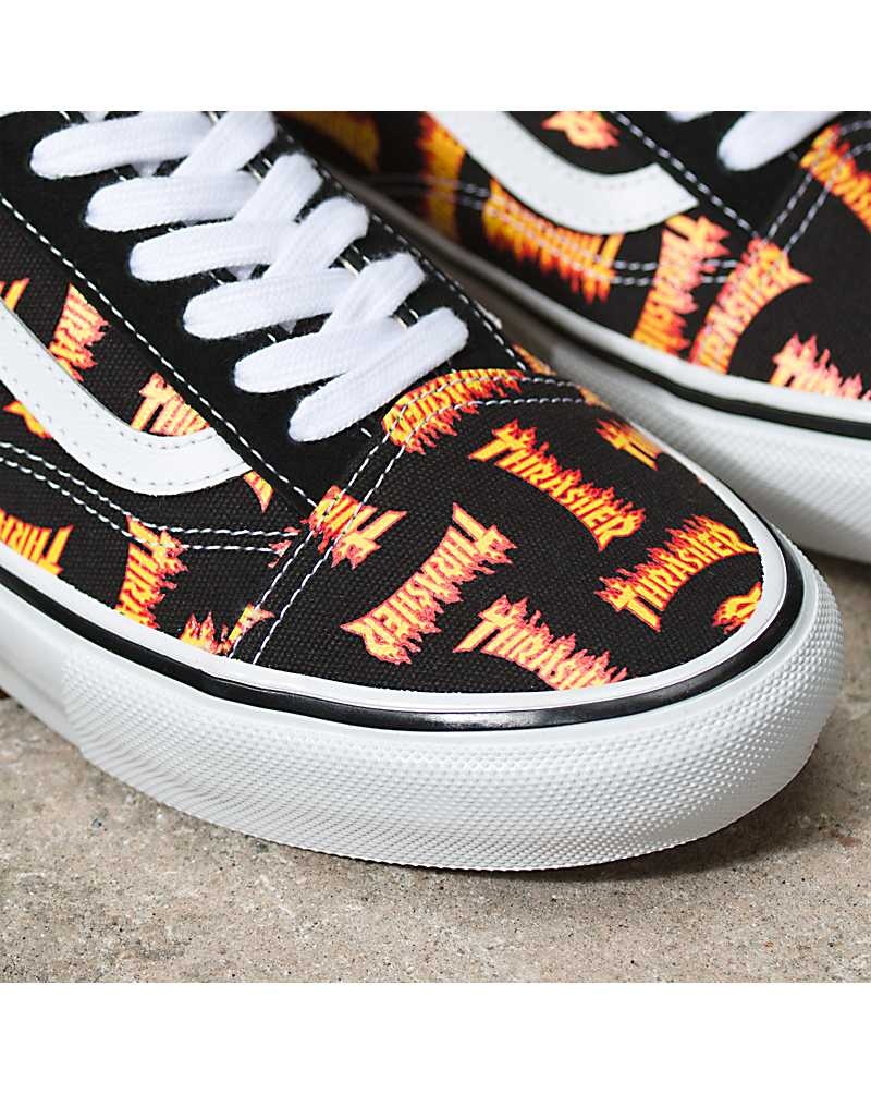 Vans X Thrasher Skate Old Skool Kaykay Ayakkabısı Erkek Siyah Altın | Türkiye BRG413502