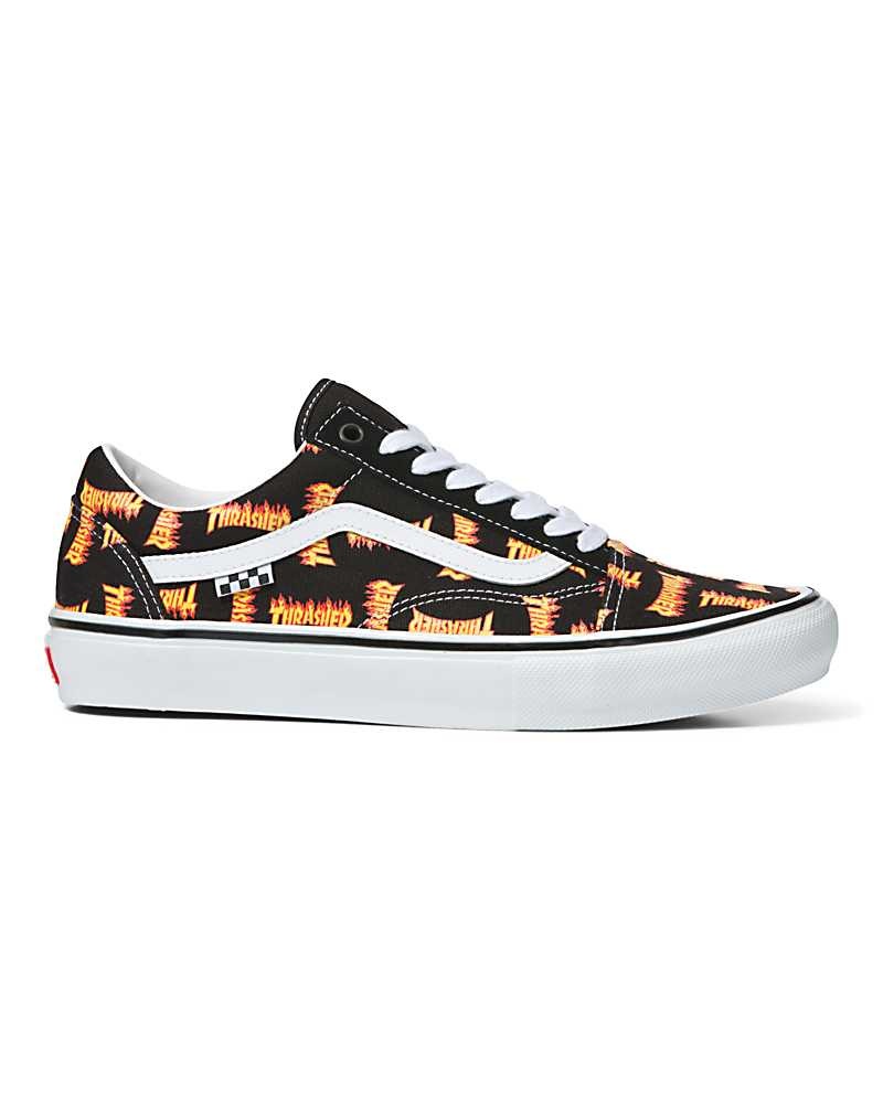 Vans X Thrasher Skate Old Skool Kaykay Ayakkabısı Erkek Siyah Altın | Türkiye BRG413502