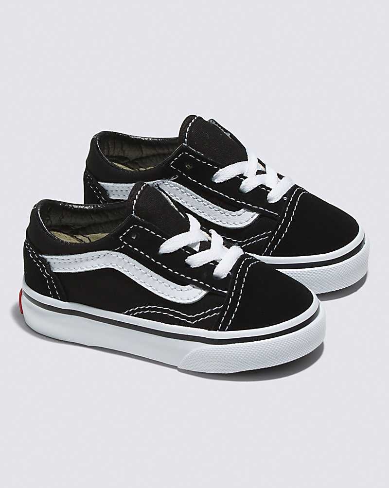 Vans Yürümeye Başlayan Old Skool Ayakkabı Çocuk Siyah Beyaz | Türkiye FAB206714