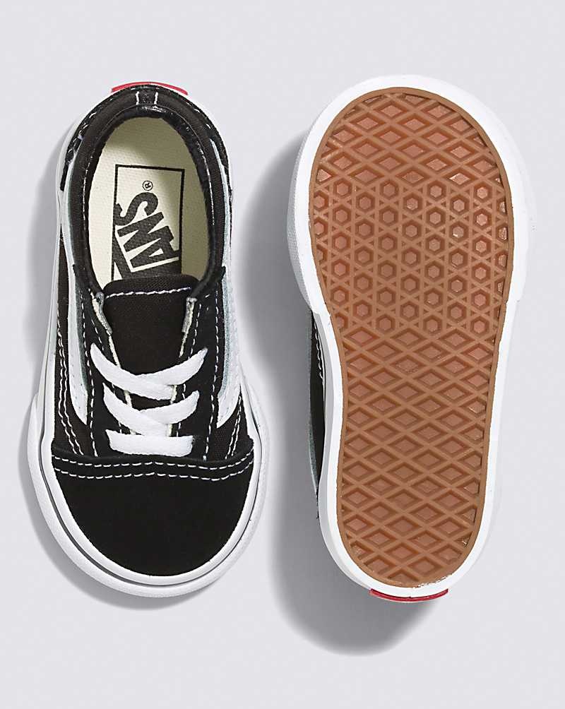 Vans Yürümeye Başlayan Old Skool Ayakkabı Çocuk Siyah Beyaz | Türkiye FAB206714