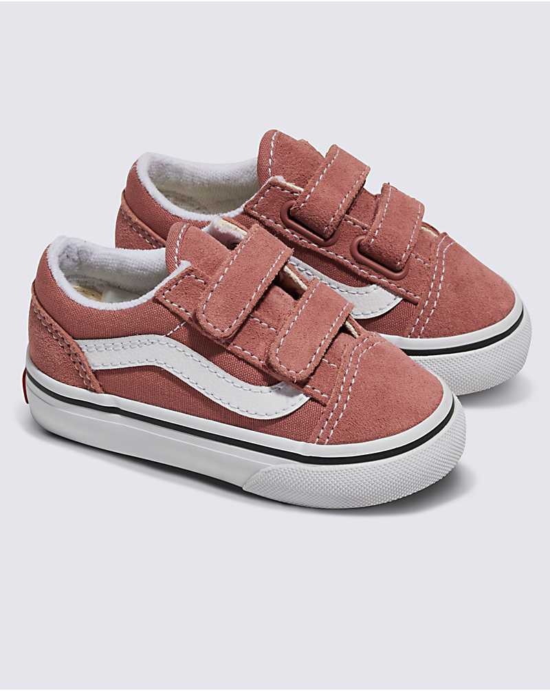 Vans Yürümeye Başlayan Old Skool V Ayakkabı Çocuk Pembe | Türkiye DNY802693