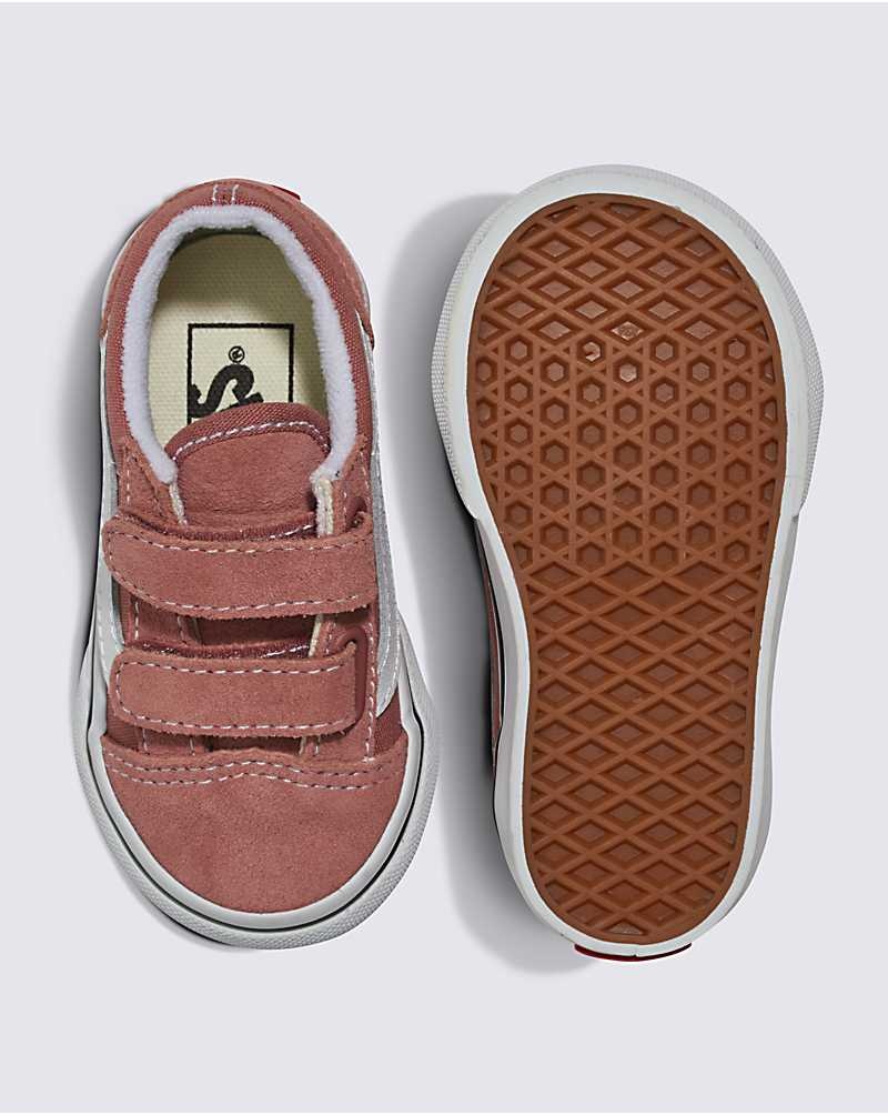 Vans Yürümeye Başlayan Old Skool V Ayakkabı Çocuk Pembe | Türkiye DNY802693