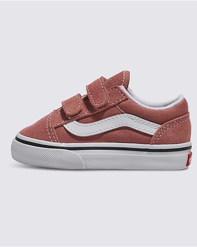 Vans Yürümeye Başlayan Old Skool V Ayakkabı Çocuk Pembe | Türkiye DNY802693