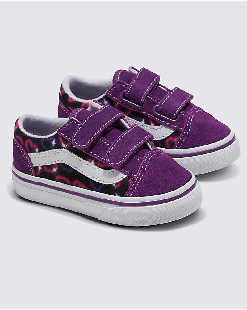 Vans Yürümeye Başlayan Old Skool V Ayakkabı Çocuk Mor | Türkiye YDM613852