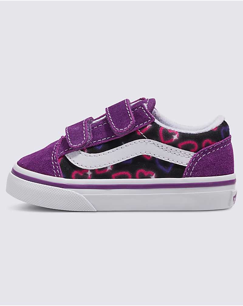 Vans Yürümeye Başlayan Old Skool V Ayakkabı Çocuk Mor | Türkiye YDM613852