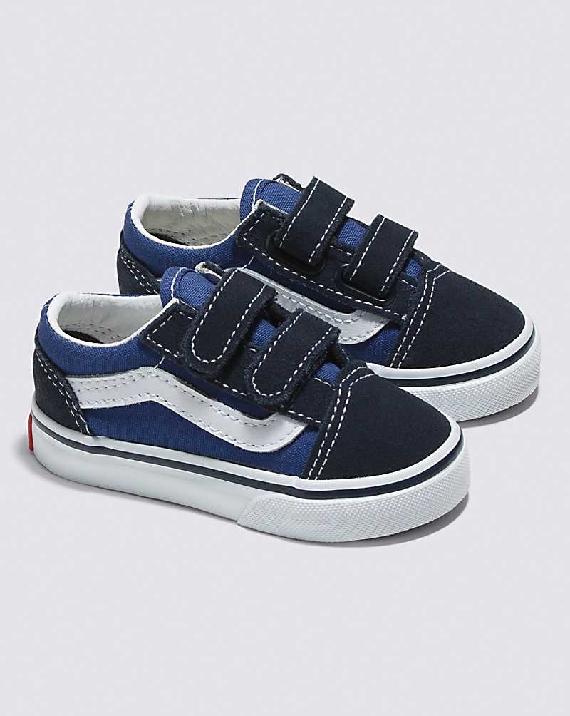 Vans Yürümeye Başlayan Old Skool V Ayakkabı Çocuk Lacivert | Türkiye KNJ945610