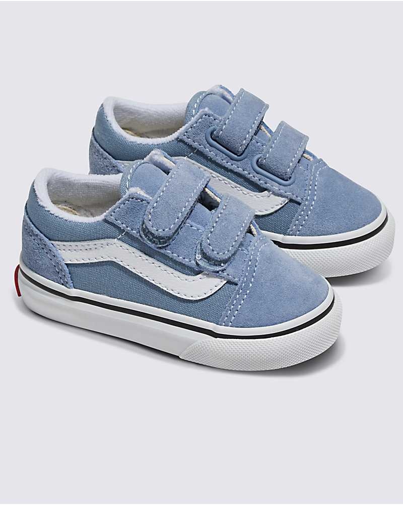 Vans Yürümeye Başlayan Old Skool V Ayakkabı Çocuk Mavi | Türkiye YIO851026