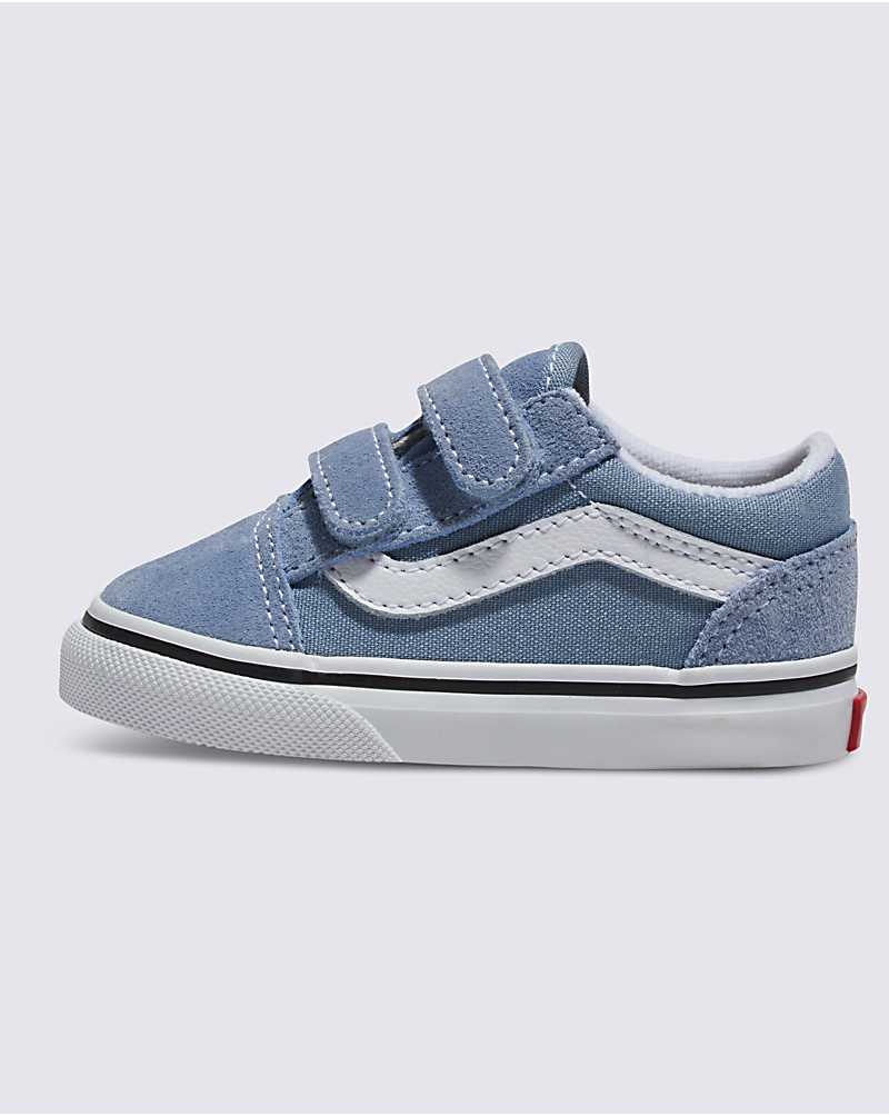 Vans Yürümeye Başlayan Old Skool V Ayakkabı Çocuk Mavi | Türkiye YIO851026