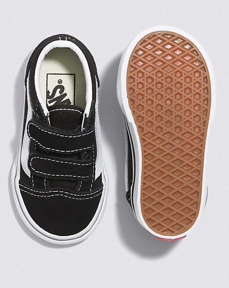 Vans Yürümeye Başlayan Old Skool V Ayakkabı Çocuk Siyah | Türkiye NPZ956138