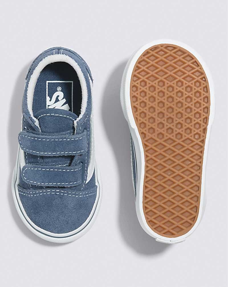 Vans Yürümeye Başlayan Old Skool V Süet Ayakkabı Çocuk Indigo | Türkiye LWM986421