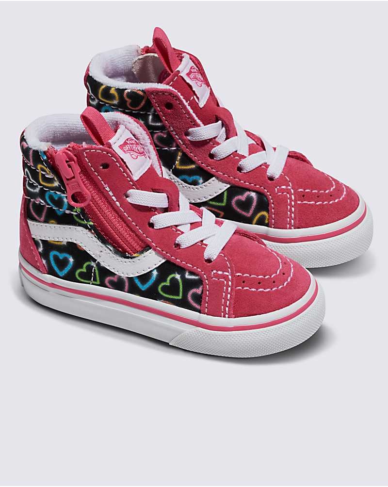 Vans Yürümeye Başlayan Sk8-Hi Reissue Side Zip Ayakkabı Çocuk Pembe | Türkiye QDH136907