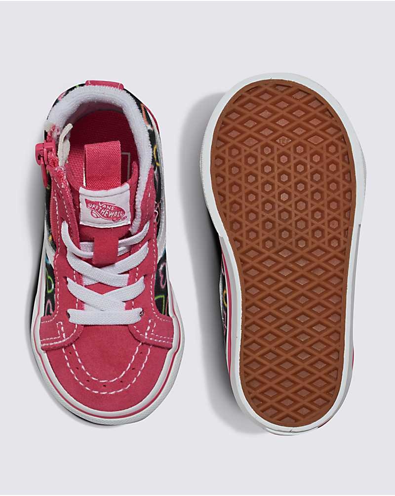 Vans Yürümeye Başlayan Sk8-Hi Reissue Side Zip Ayakkabı Çocuk Pembe | Türkiye QDH136907