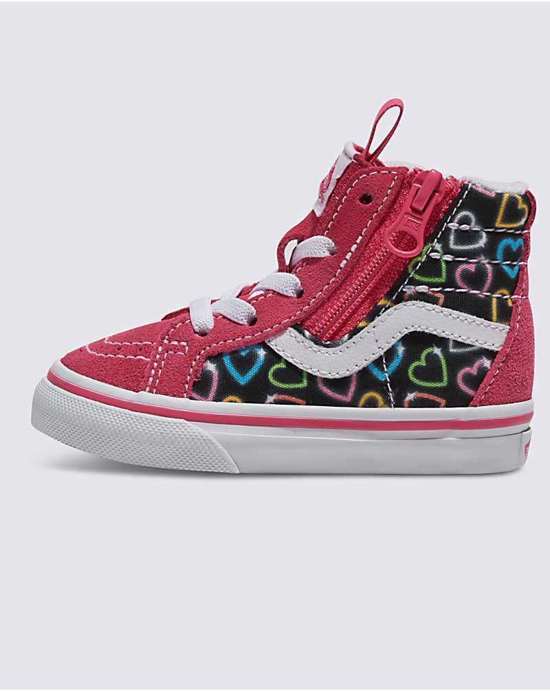 Vans Yürümeye Başlayan Sk8-Hi Reissue Side Zip Ayakkabı Çocuk Pembe | Türkiye QDH136907