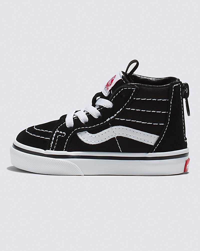 Vans Yürümeye Başlayan Sk8-Hi Zip Ayakkabı Çocuk Siyah Beyaz | Türkiye TCY956127