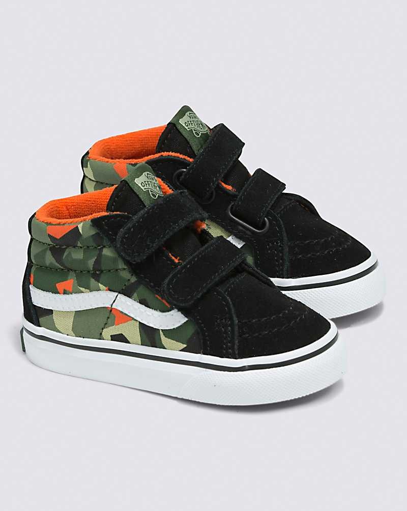 Vans Yürümeye Başlayan Sk8-Mid Reissue V Ayakkabı Çocuk Camo Siyah | Türkiye CWA609872