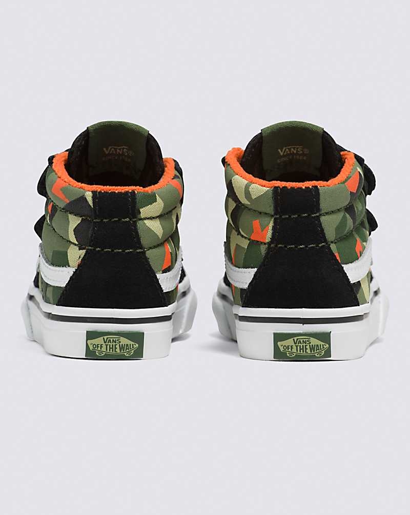 Vans Yürümeye Başlayan Sk8-Mid Reissue V Ayakkabı Çocuk Camo Siyah | Türkiye CWA609872