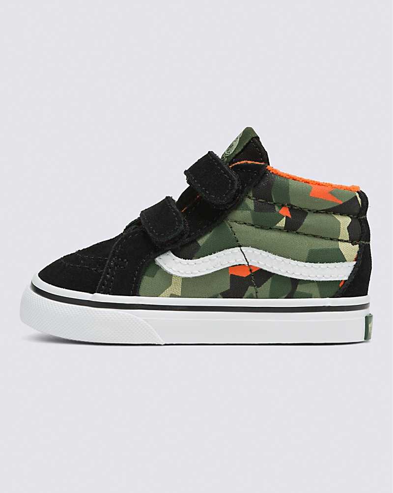 Vans Yürümeye Başlayan Sk8-Mid Reissue V Ayakkabı Çocuk Camo Siyah | Türkiye CWA609872