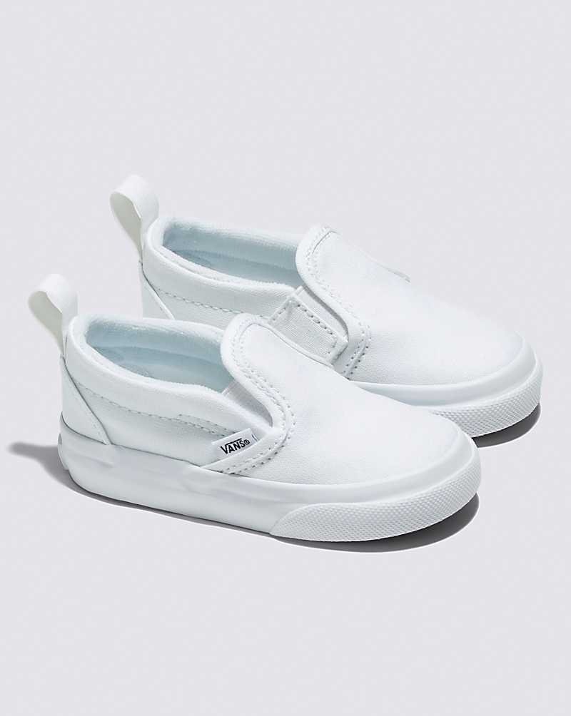 Vans Yürümeye Başlayan Slip-On V Ayakkabı Çocuk Beyaz | Türkiye BDO642509