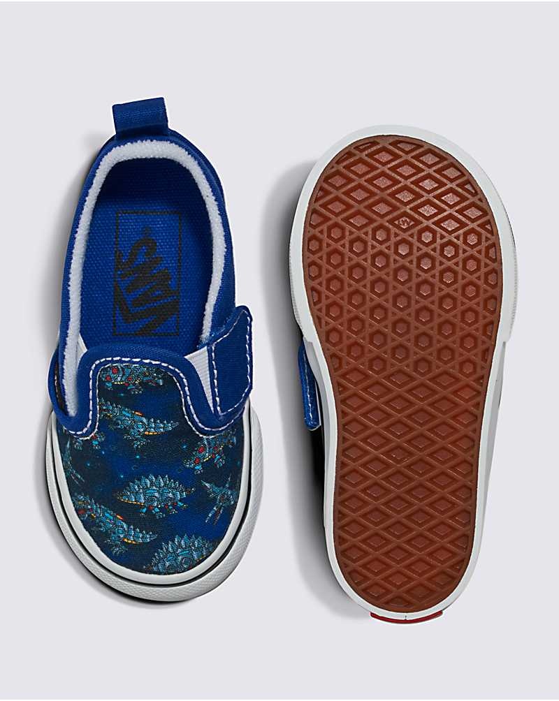 Vans Yürümeye Başlayan Slip-On V Ayakkabı Çocuk Mavi | Türkiye GXS946510