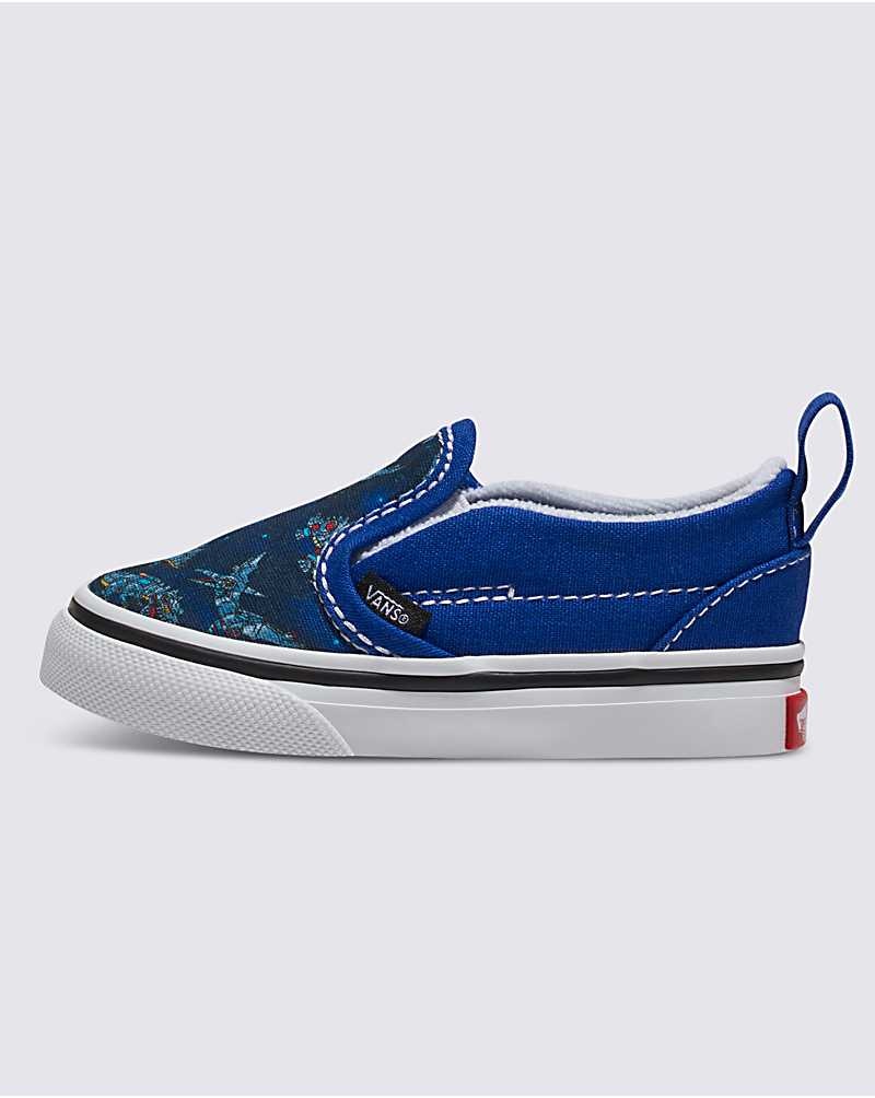 Vans Yürümeye Başlayan Slip-On V Ayakkabı Çocuk Mavi | Türkiye GXS946510