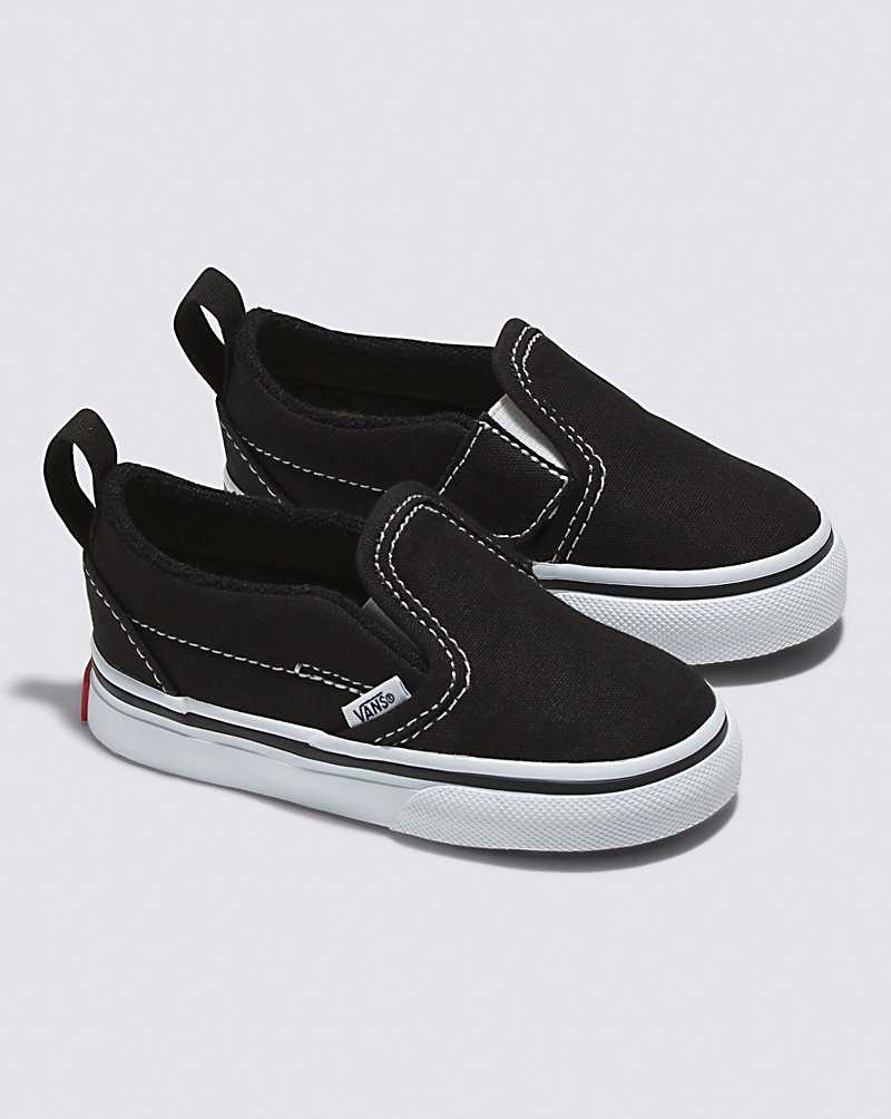 Vans Yürümeye Başlayan Slip-On V Ayakkabı Çocuk Siyah Beyaz | Türkiye XHV127504